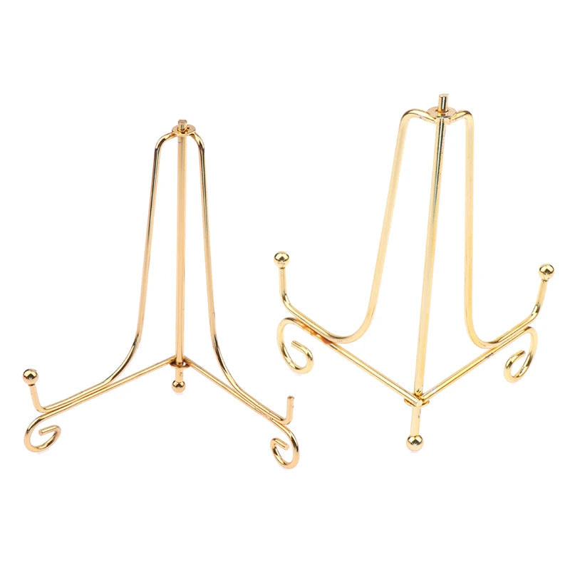 supports photo ornementaux métal doré élégants décoration rangement vaisselle 10cm 12cm 15cm