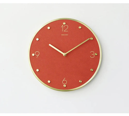 horloge murale rouge moderne nordique aiguille numérique verre cristal salon décoration vintage pendule dorée