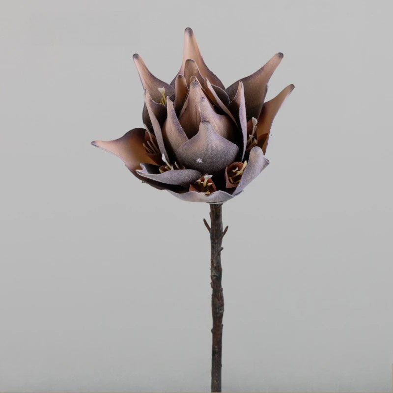 fleurs artificielles king protea blanc vert rose decoration maison anniversaire mariageintérieur