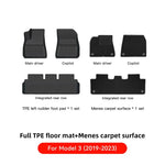 tapis sol voiture noir rayures horizontales minimaliste anti dérapant boucle spécifique imperméable intérieur auto