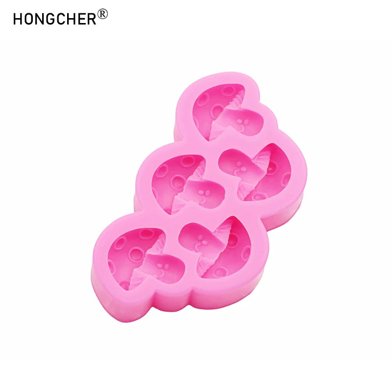 moule silicone gâteau forme champignon rose clair décoration dessert cuisine chocolat enfantin moderne