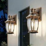 lampe murale transparente classique éclairage extérieur résistant bronze verre aluminium jardin