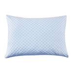 oreiller mémoire forme rafraîchissant bleu blanc motif géométrique moderne polyester cotonversible catégories