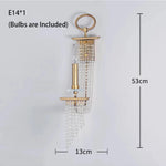 lustre pendentif doré cristal transparent classique chambre salon facile