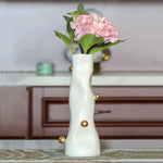vase moderne résine or blanc argent vis fixé table ornement déco maison