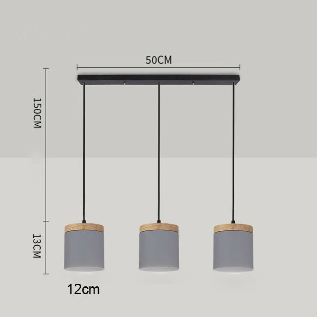 suspension lumineuse moderne minimaliste noir gris blanc matériaux aluminium éclairage led pendentif restaurant cuisine