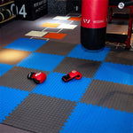 tapis fitness noir texture géométrique antidérapant imperméable moderne 30cm 30cm