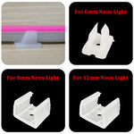 clips fixation rubans led blancs plastique haute qualité 6mm 8mm 12mm certifiés fcc rohs