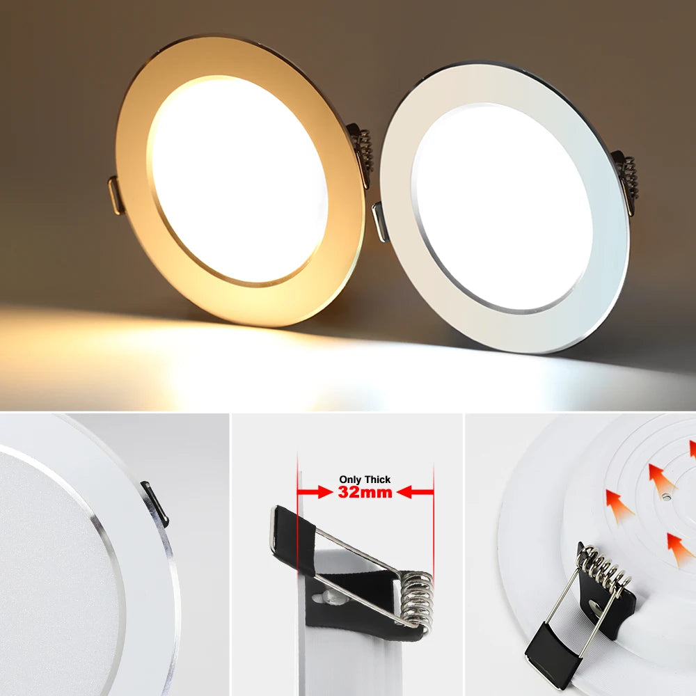 ampoule led spot blanc 18w 220v encastrable moderne chambre salon clips fixations