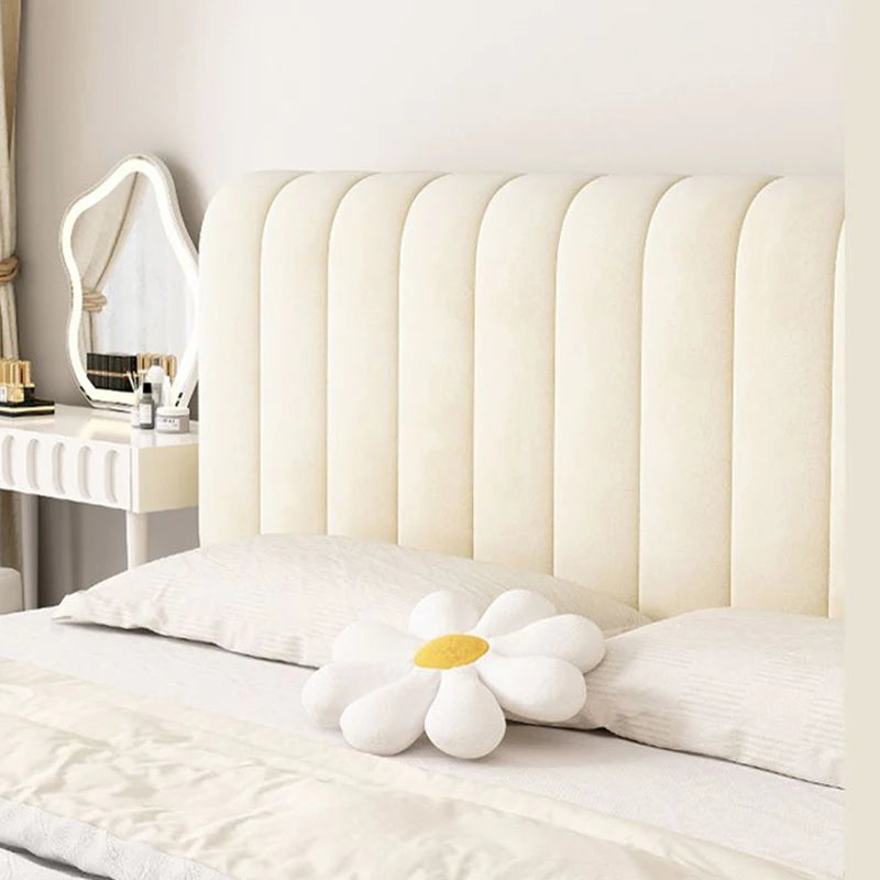 tête lit moderne velours uni beige clair adhésif poche smartphone grande tailleversiblewasher