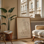 decoration murale moderne IT'S ALL GOOD empowerment beige gris chambre salon