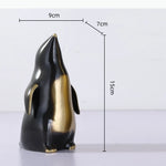 sculpture orne animaux oiseaux pingouin or texture moderne décoration maison occasionnels