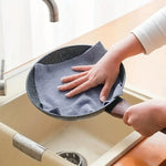 serviettes cuisine réutilisables microfibre gris texture tissée moderne absorbantes respectueuses environnement