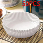 filtres papier cuisine sans huile rayures beige pratique économiques tapis cuisson friteuse air resistant
