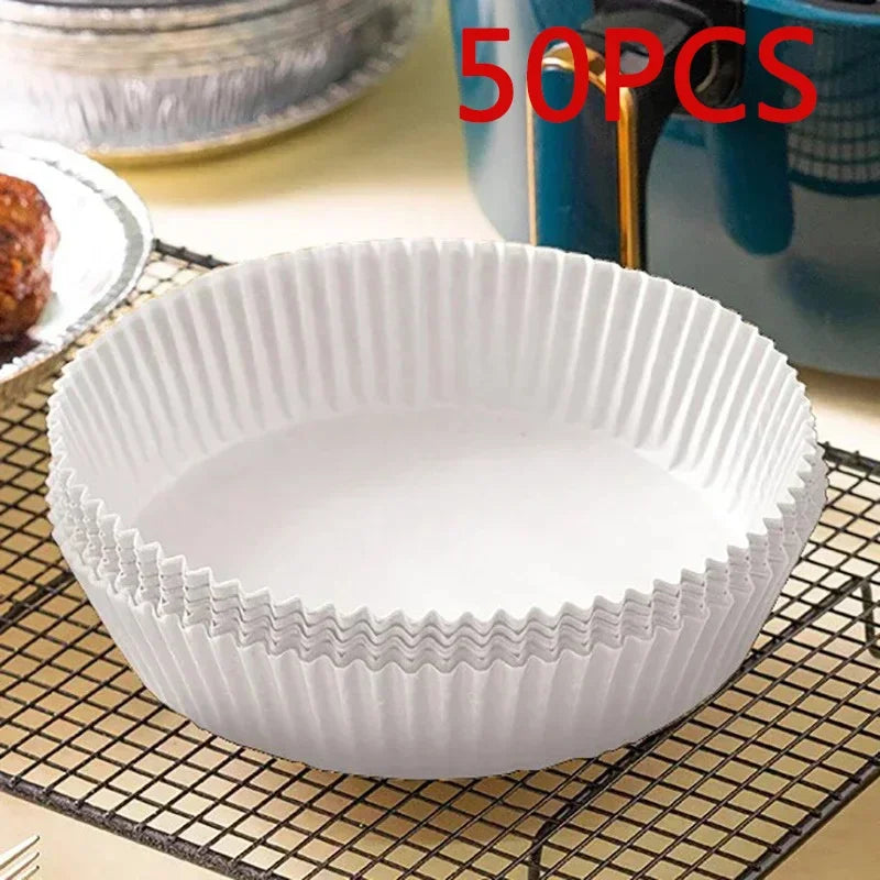 filtres papier cuisine sans huile rayures beige pratique économiques tapis cuisson friteuse air resistant