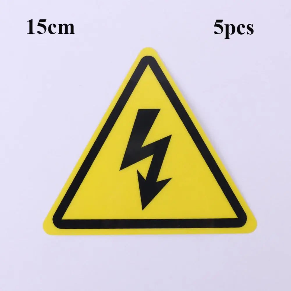 autocollants signalisation électrique jaune noir triangle hazard opacité graphique adhésif sécurité imperméable pvc