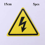 autocollants signalisation électrique jaune noir triangle hazard opacité graphique adhésif sécurité imperméable pvc