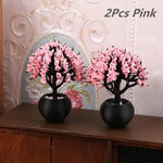 décoration intérieure plante artificielle fleurs feuilles pot terre cuite galets blancs moderne minimaliste