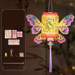 lanterne papillon artisanale transparente motifs floraux couleurs vives tassel inclusion ornementations traditionnelles occasions fêtes