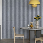 papier peint autoadhésif effet rayures verticales gris bleu marine moderne résistant humidité salon chambre
