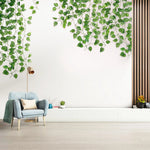 guirlande artificielle feuilles vertes naturelles intérieur décoration maison mariage anniversaire 2.1m 72 feuilles