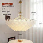 lampe suspendue blanc doré éventails classique vintage chaîne certifications sécuritéfluxlumineuxfaible