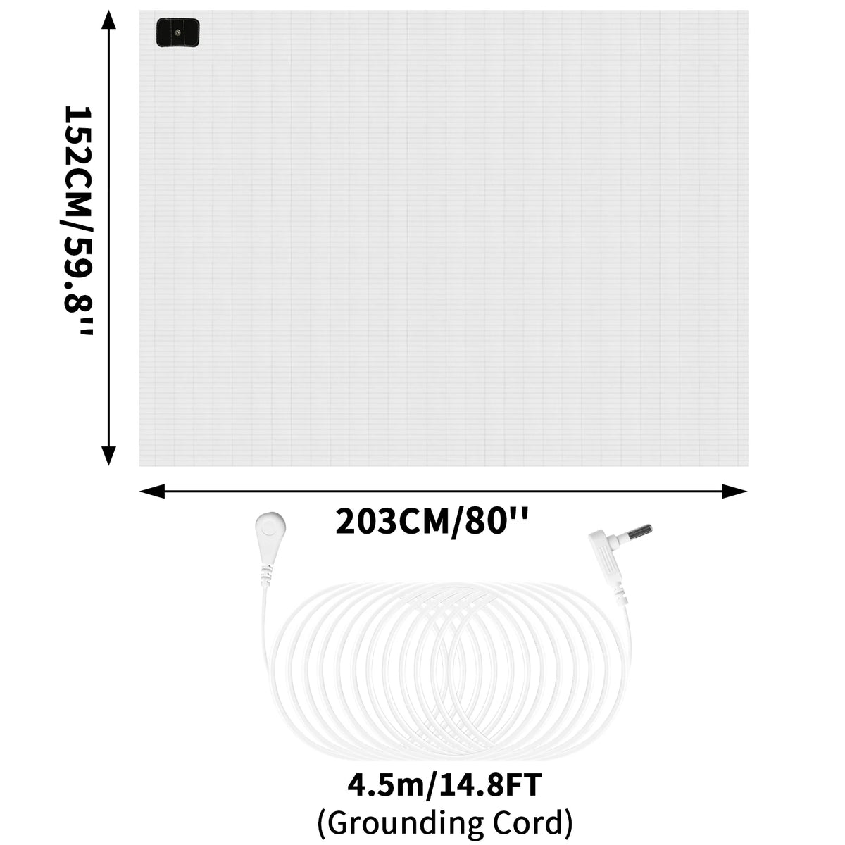 tapis sol antistatique conducteur adhésif câble prise moderne blanc grille taille