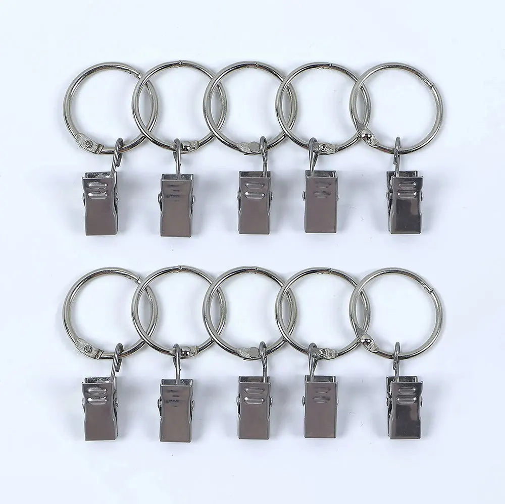 clips porte clés anneaux argentés clips métal inoxydable moderne accessoire ouverture fixations 10pcs