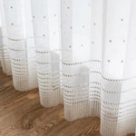 rideau blanc pois minimalist moderne transparent fenêtre extérieure nordic qualite haute