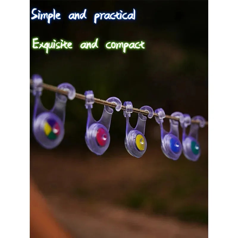 guirlande lumineuse décorative transparente multicolore extérieure leds festives camping pêche rassemblements familiaux