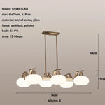 lustre moderne nickel mat opalescent led chambre salon suspension murale trois lumières
