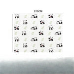 tapis pique nique jetable imperméable blanc noir vert panda bambou moderne cartoon 160 220cm