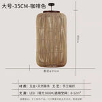 lampe suspendue rattan moderne ampoule filament noir beigeclair chambre salonhôtel
