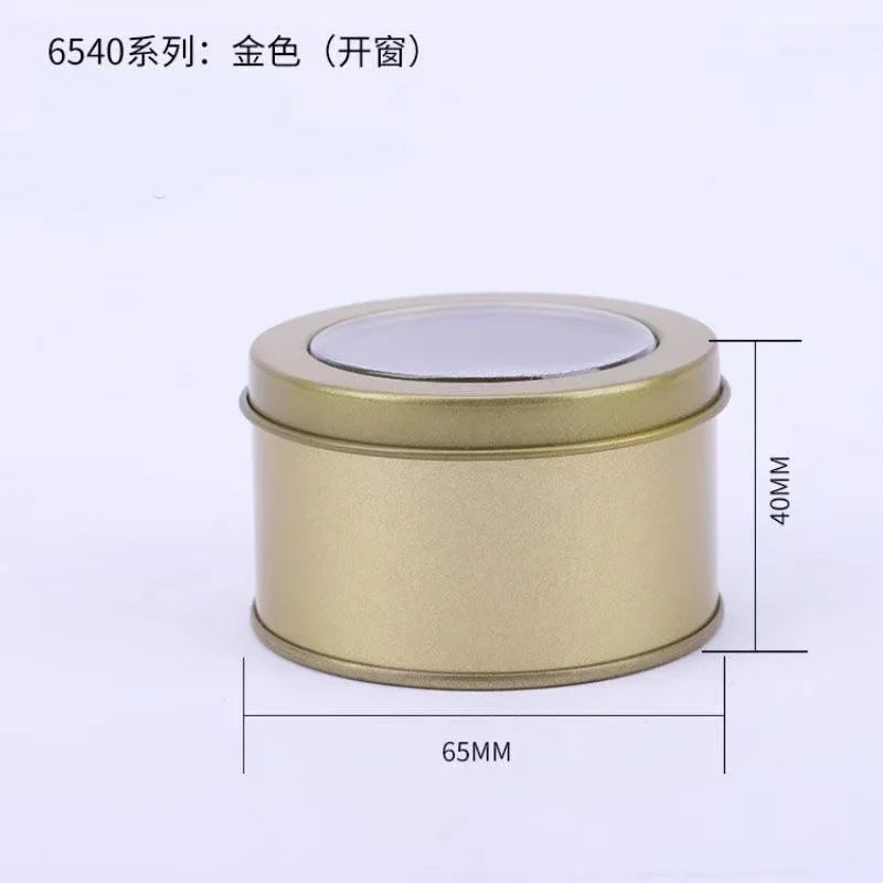 boîtes rondes métal or noir argent contemporaines rangement cosmétiques skincare organiser travel tins cream
