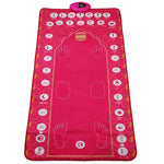 tapis prière islamique acrylique motifs géométriques kaaba moderne rose bleu marine