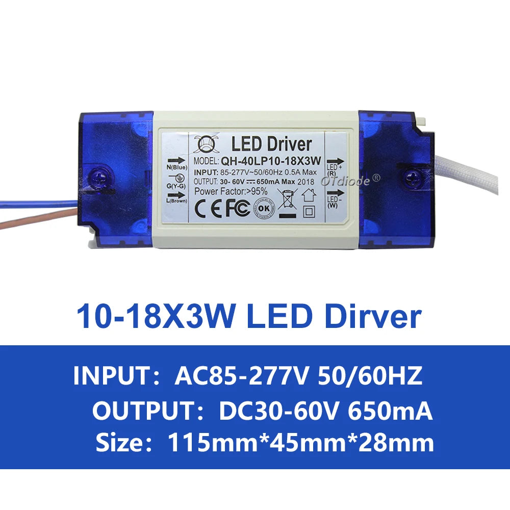 driver led blanc bleu moderne constant current 3w 30w 85 265v