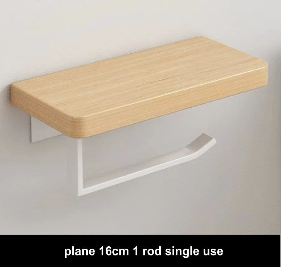 étagère murale moderne bois naturel adhésive téléphone portable papier toilette lunettes parfum minimaliste porte