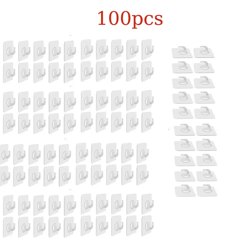 porte sacs adhésifs porte objets transparents utilisation multiple support charge lourde cuisine salle bain