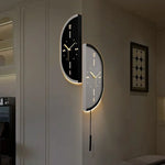 horloge murale moderne minimaliste aiguille quartz contemporain fixations murales salon silencieuse LED
