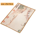 serviettes table bleu vert fleurs oiseaux paysages traditionnelles élégantes absorbantes coton thermiques