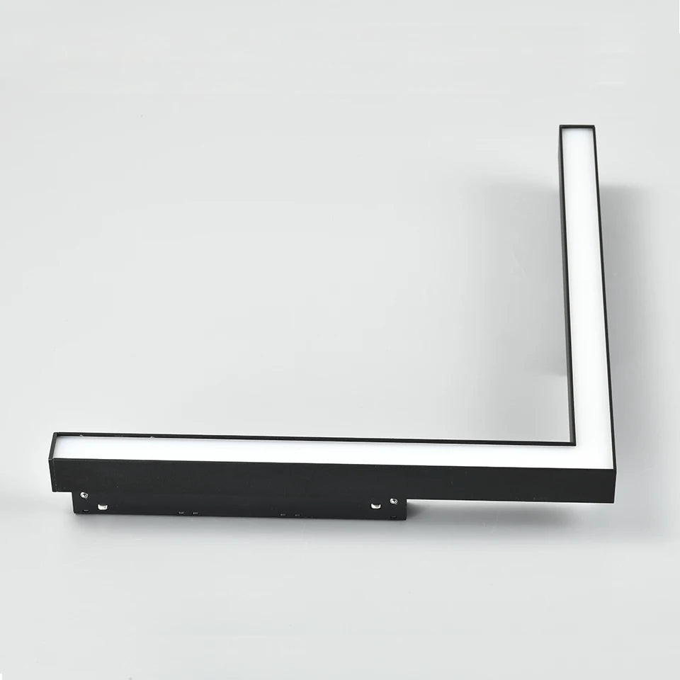 lampe d'angle led noir moderne fixations vis 16w dimmable dali tuya zigbee