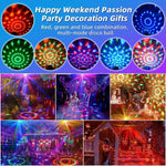 Mini disco ball light multicolore effet miroir moderne télécommande festif autoinstallation domestique