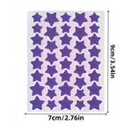 stickers étoiles violet vert bleu jaune noir rose adhésifs décoratifs pack 160pcs 320pcs 40pcs