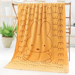 grande serviette bain microfibre enfant motif lapin doux absorbante séchage rapide coton