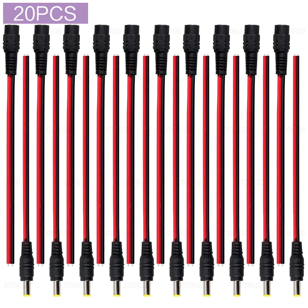 câbles électrique connecteurs mâle femelle 24v 2pin 3pin 4pin 5pin noir rouge vert