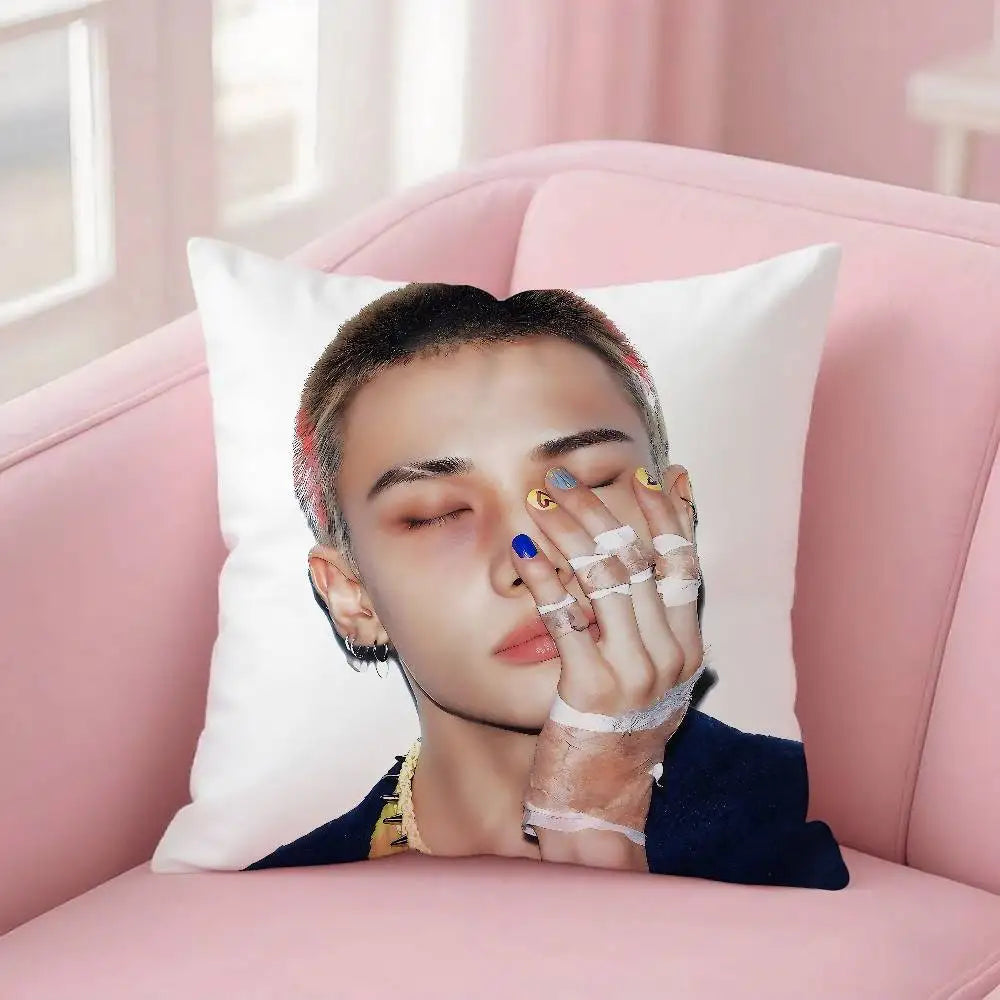 taies oreiller imprimées korean idol moderne blanc coussin polyester opaques étoiles idole housses décoration