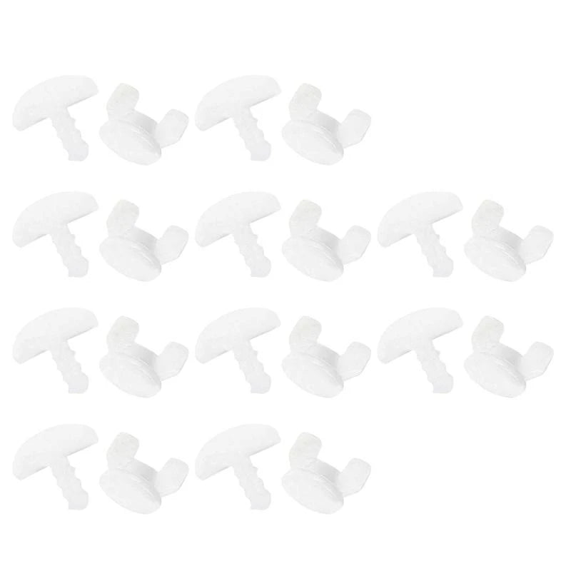 rideaux poulies pieces rechange plastique blanc translucide moderne fixations sans motif inclusées 10 pièces