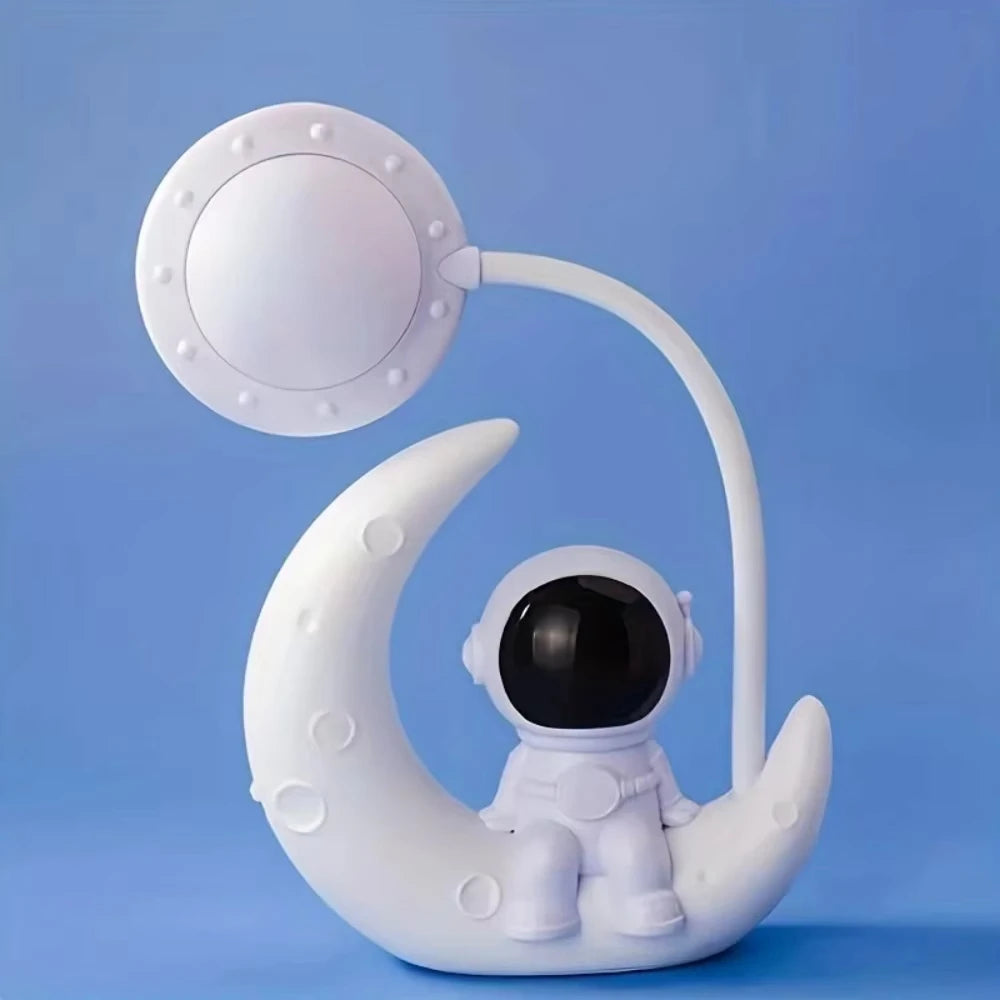 veilleuse led lampe astronaute lune rechargeable table decoration moderne chambre enfants spatial