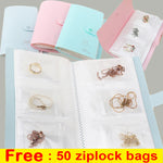 porte bijoux moderne acrylique bleu clair 50 sacs ziplock gratuits
