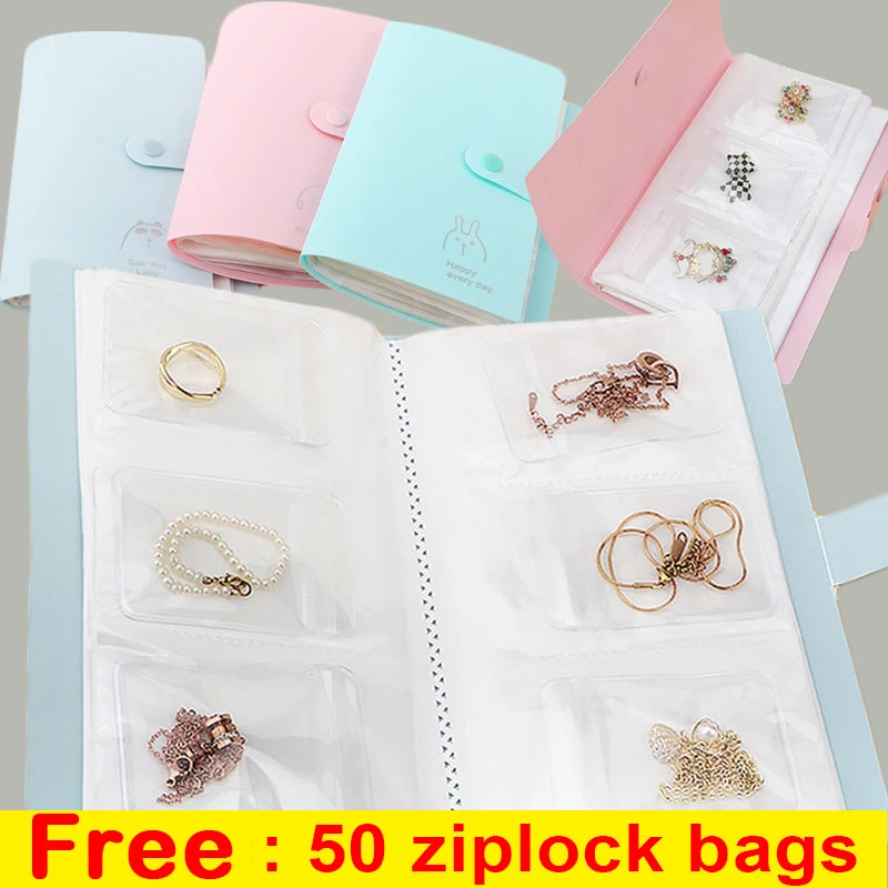 porte bijoux moderne acrylique bleu clair 50 sacs ziplock gratuits